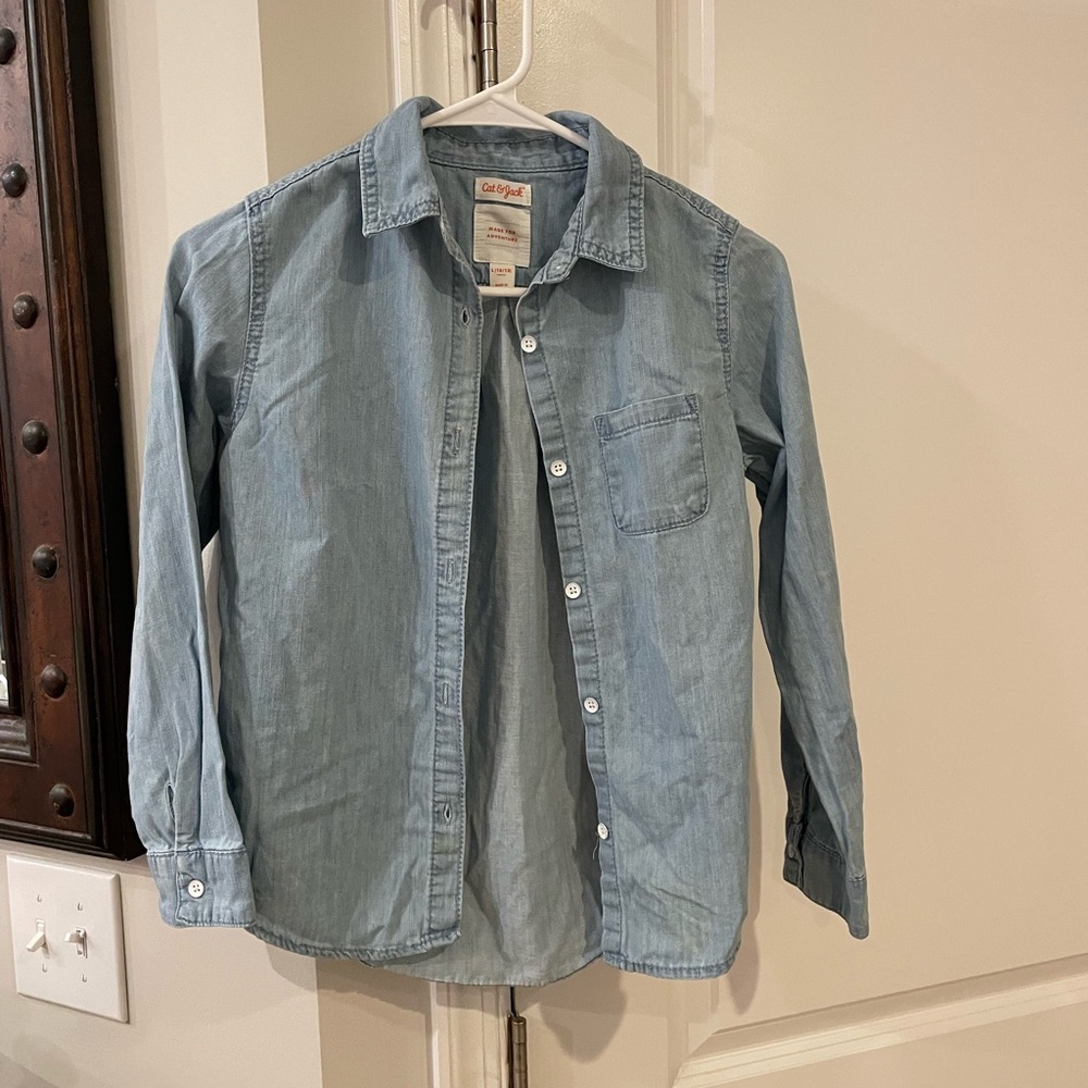 Girls denim button down